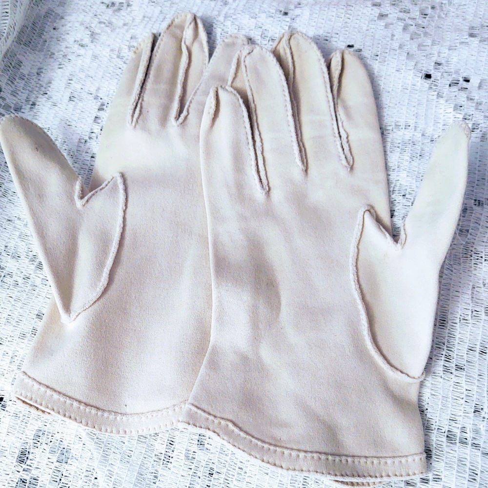 LADIES VINTAGE CRESCENDOE LEATHER TAILORED ALL COTTON FASHION DRIVING GLOVES 7 - Picture 10 of 10